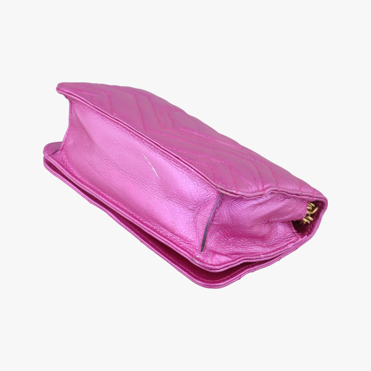 Pochette Heart crystal GG MarmontPinkLeather549880ポシェット ハート クリスタル GGマーモントピンクレザー549880