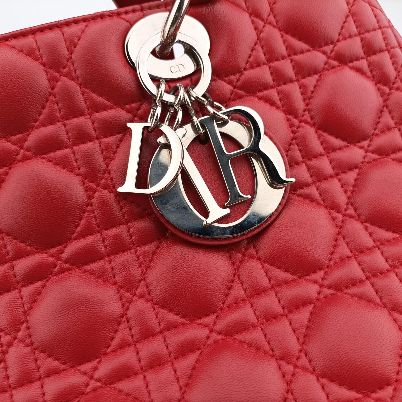 Lady DiorRedlambskin11-MA-1111レディディオールレッドラムスキン11-MA-1111