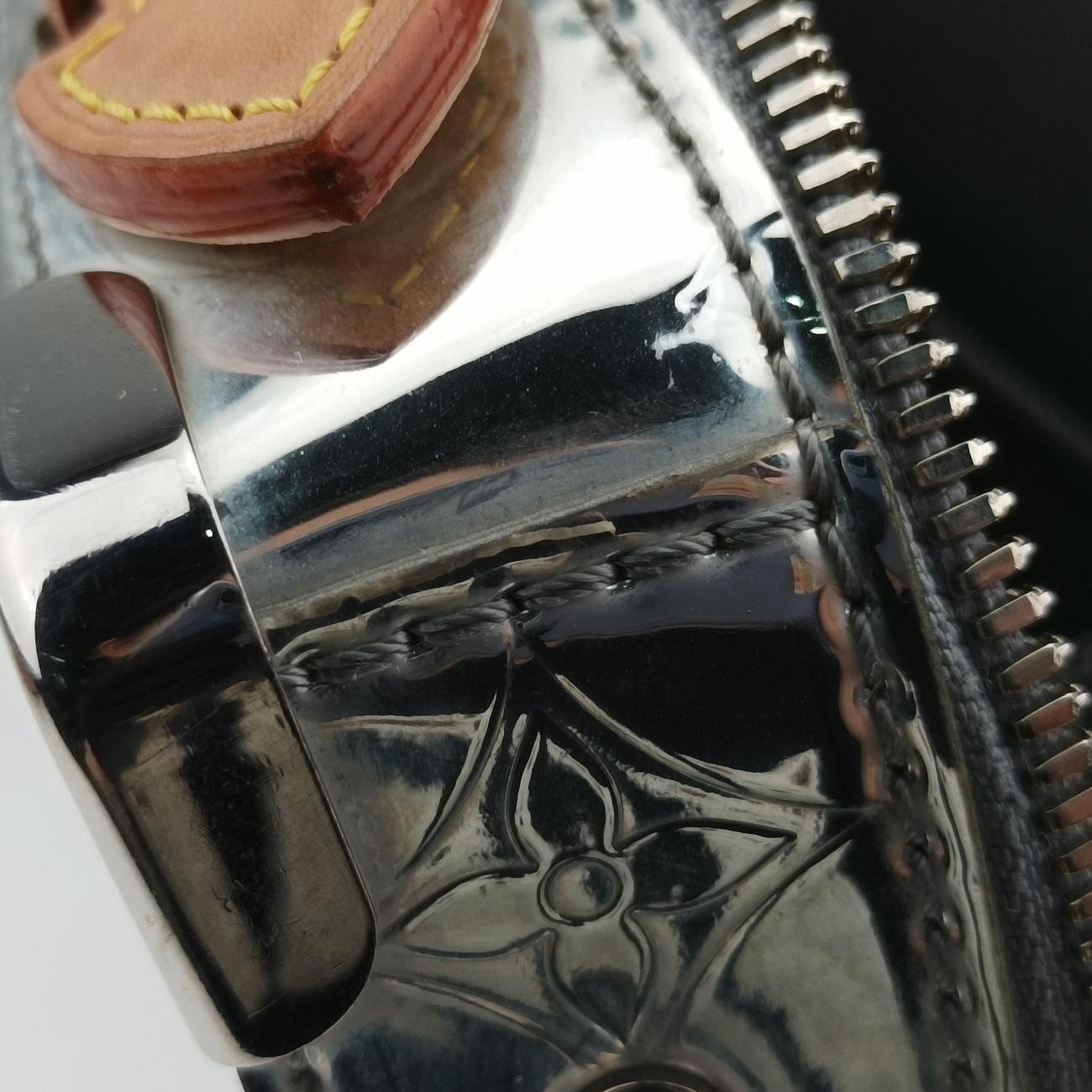 Monogram Mirror Handle Soft TrunkSilverVernisM45885ICチップモノグラム ミラー ハンドル ソフトトランク 2021AWシルバーヴェルニM45885ICチップ