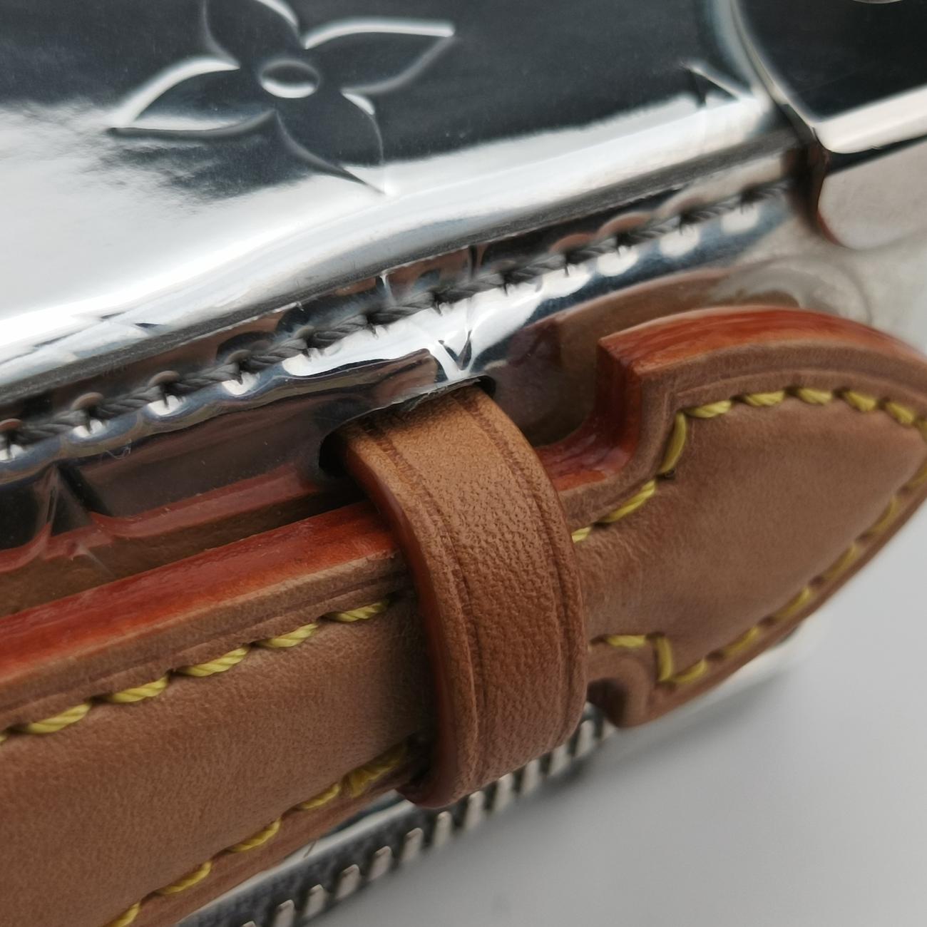 Monogram Mirror Handle Soft TrunkSilverVernisM45885ICチップモノグラム ミラー ハンドル ソフトトランク 2021AWシルバーヴェルニM45885ICチップ