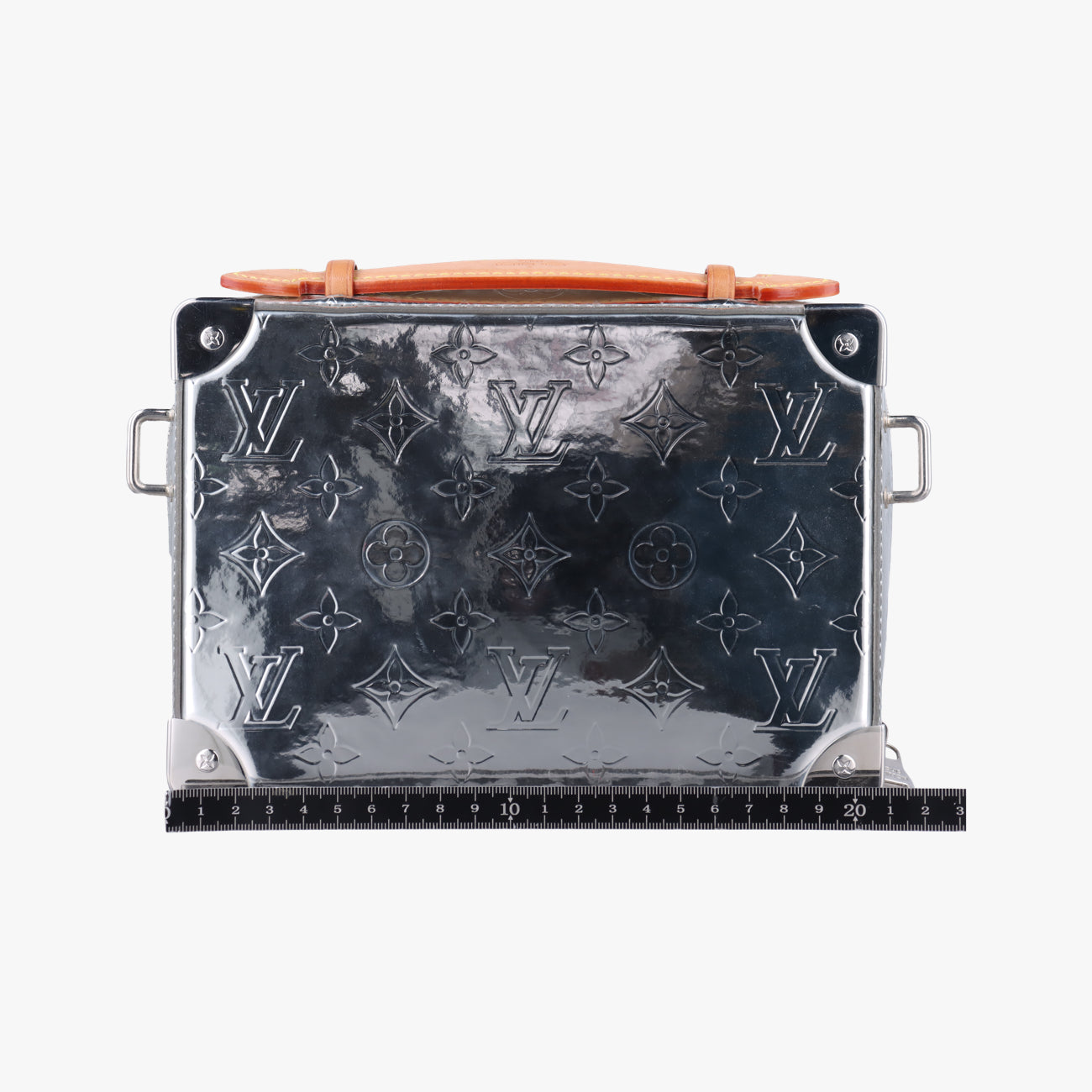 Monogram Mirror Handle Soft TrunkSilverVernisM45885ICチップモノグラム ミラー ハンドル ソフトトランク 2021AWシルバーヴェルニM45885ICチップ