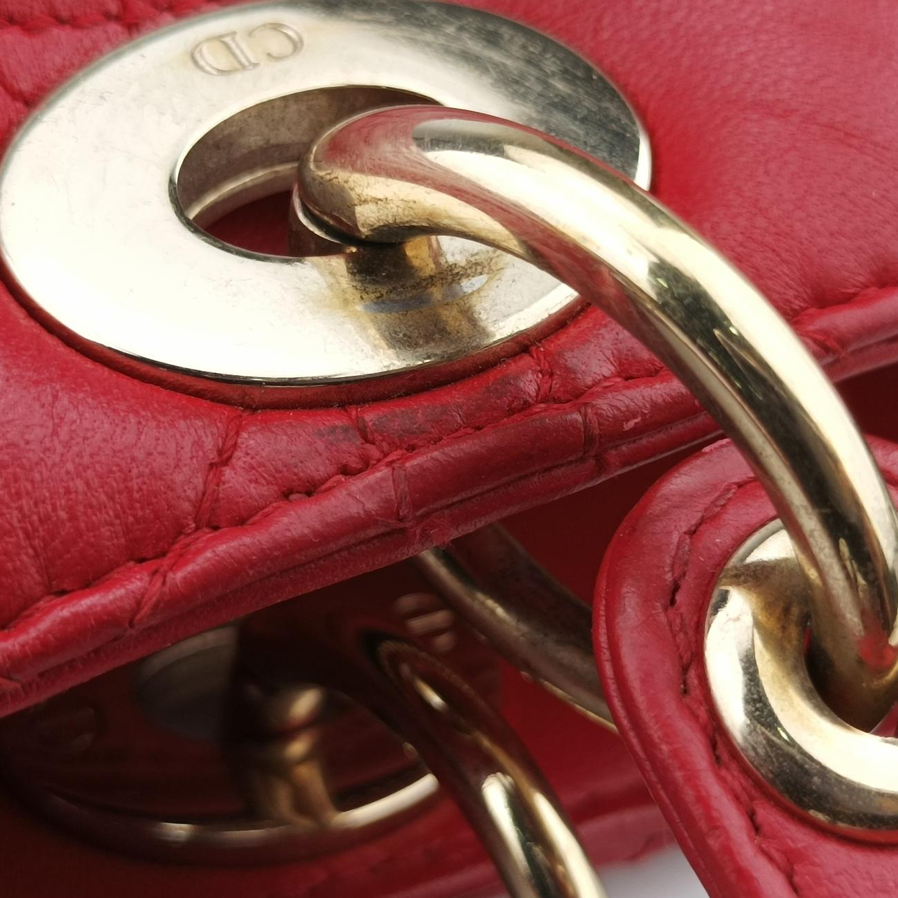 Lady DiorRedlambskin18-MA-1124レディディオールレッドラムスキン18-MA-1124