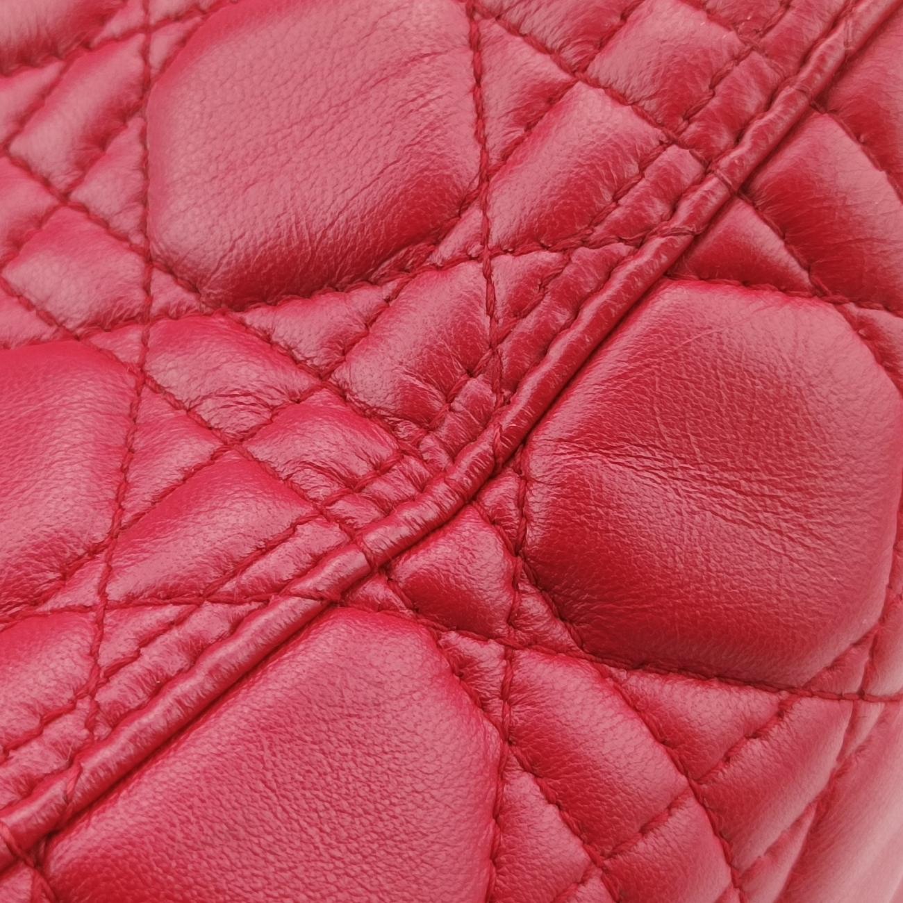 Lady DiorRedlambskin18-MA-1124レディディオールレッドラムスキン18-MA-1124