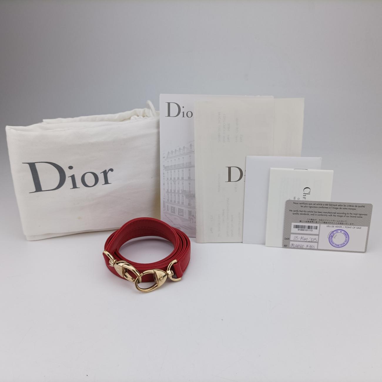 Lady DiorRedlambskin18-MA-1124レディディオールレッドラムスキン18-MA-1124