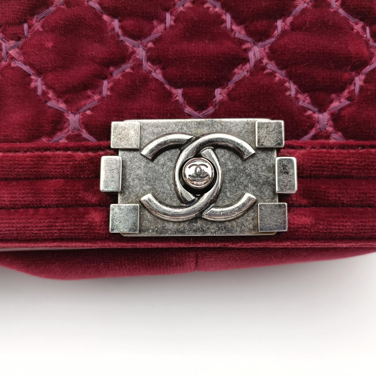 BOY CHANELBurgundyvelourA9248919939326ボーイシャネルワインレッドベロアA9248919939326