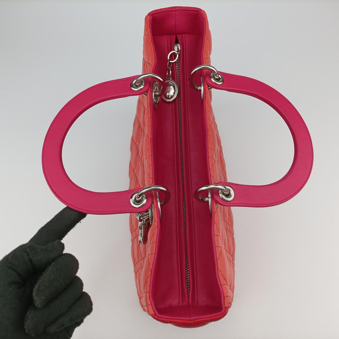 Lady DiorOrange×Pinklambskin16-BO-0123レディディオールオレンジ×ピンクラムスキン16-BO-0123