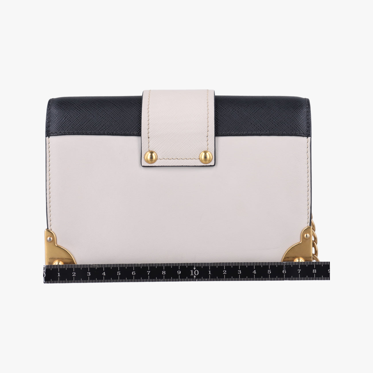 City Calf Astrology CahierWhite / BlackSaffiano leather×Leather25シティカーフ アストロロジー カイエホワイト/ブラックサフィアーノレザー×レザー25