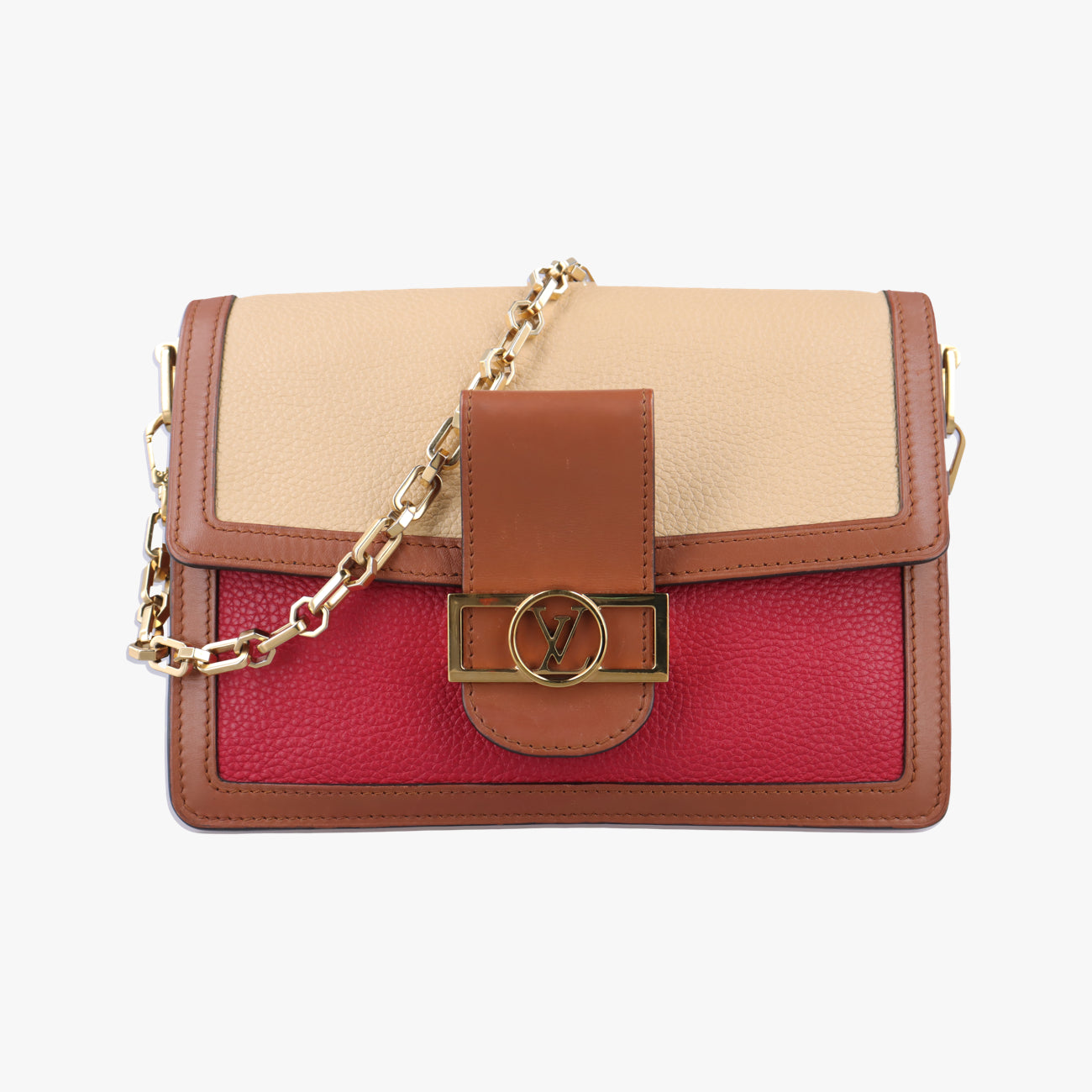 DAUPHINE MMScarlet Red×Panama BeigeTaurillon leatherM53830GI0149ドーフィーヌMMパナマスカーレットトリヨンレザーM53830GI0149