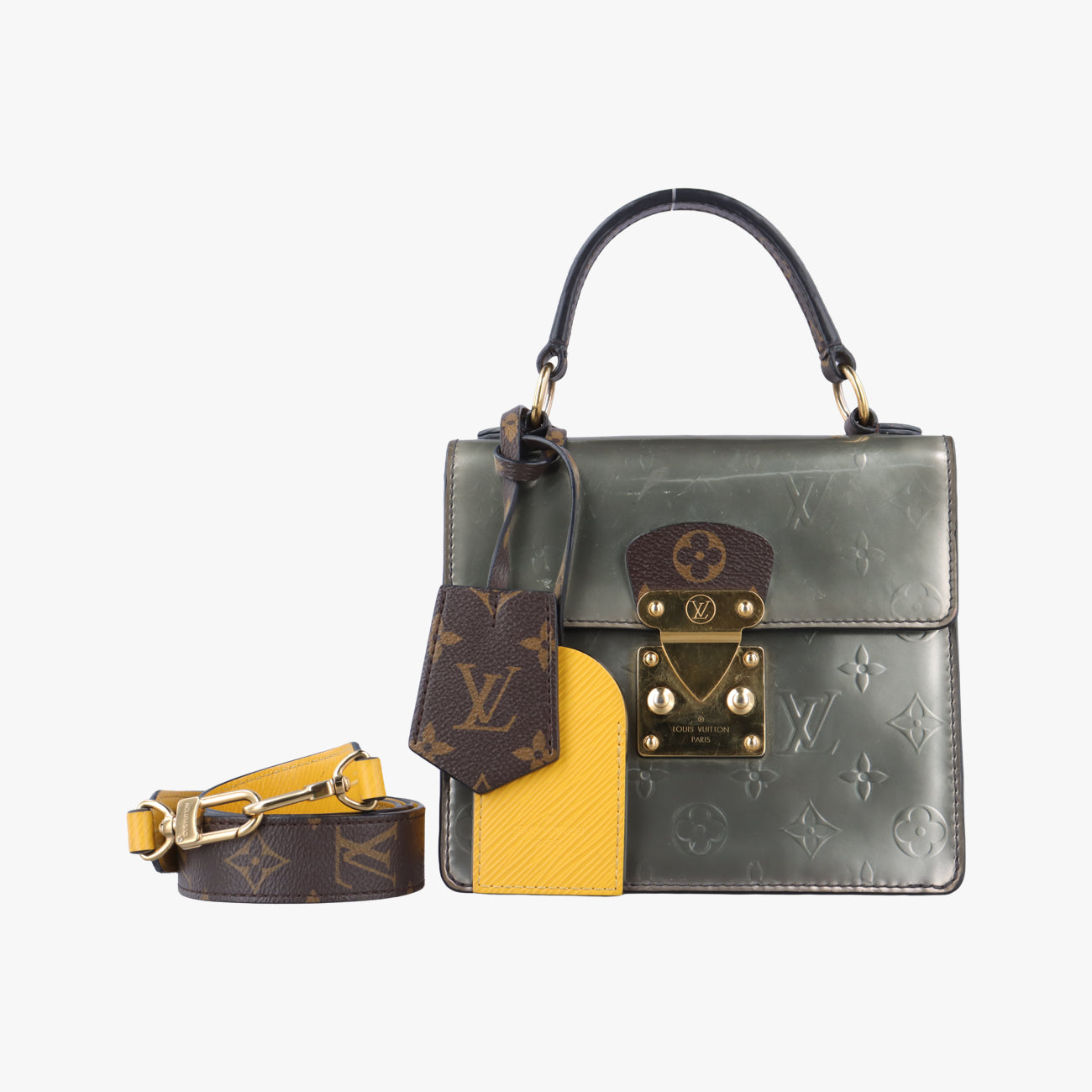 Spring Street PMSilver x Brown x YellowVernis x Monogram x EpiM90376NZ5118スプリングストリートPMシルバー×ブラウン×イエローヴェルニ×モノグラム×エピM90376NZ5118