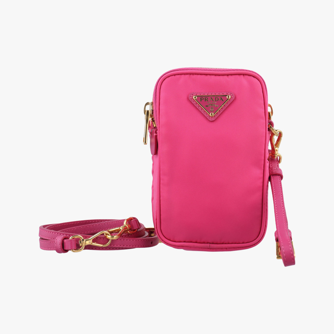 【極美品】PRADA メッセンジャーバッグ　ラムレザー　三角ロゴ　希少アイテム PRADA プラダ メッセンジャーバッグ ショルダーバッグ ブラック