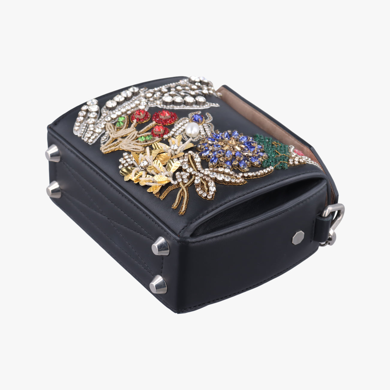 Embellished Knuckle Box bagBlack×multicolorLeather544483.479767エンベリッシュト ナックル ボックスブラック×マルチカラーレザー544483.479767