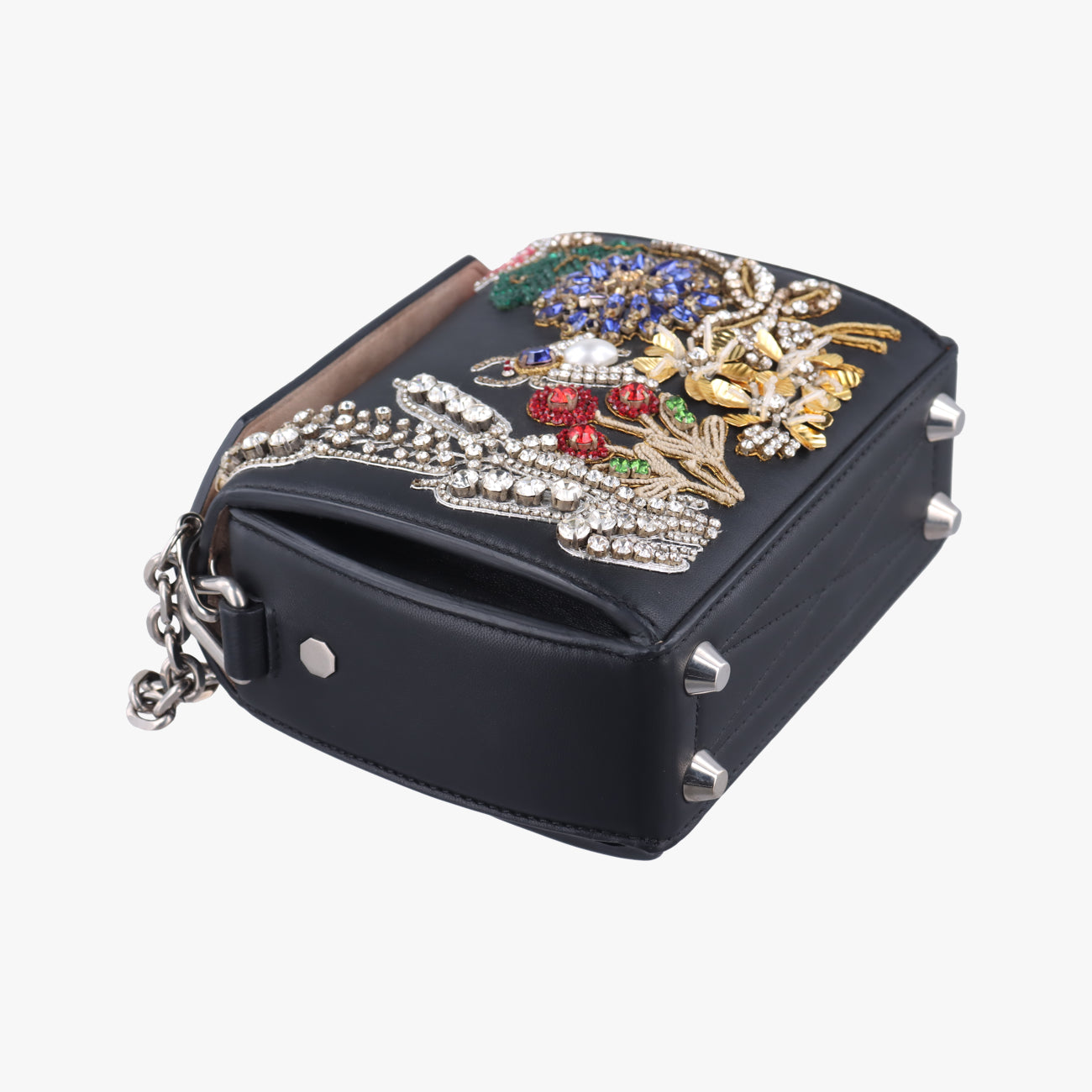 Embellished Knuckle Box bagBlack×multicolorLeather544483.479767エンベリッシュト ナックル ボックスブラック×マルチカラーレザー544483.479767