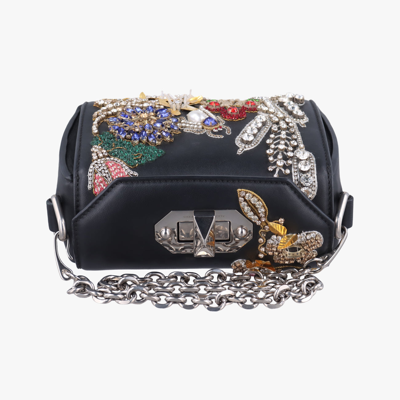 Embellished Knuckle Box bagBlack×multicolorLeather544483.479767エンベリッシュト ナックル ボックスブラック×マルチカラーレザー544483.479767