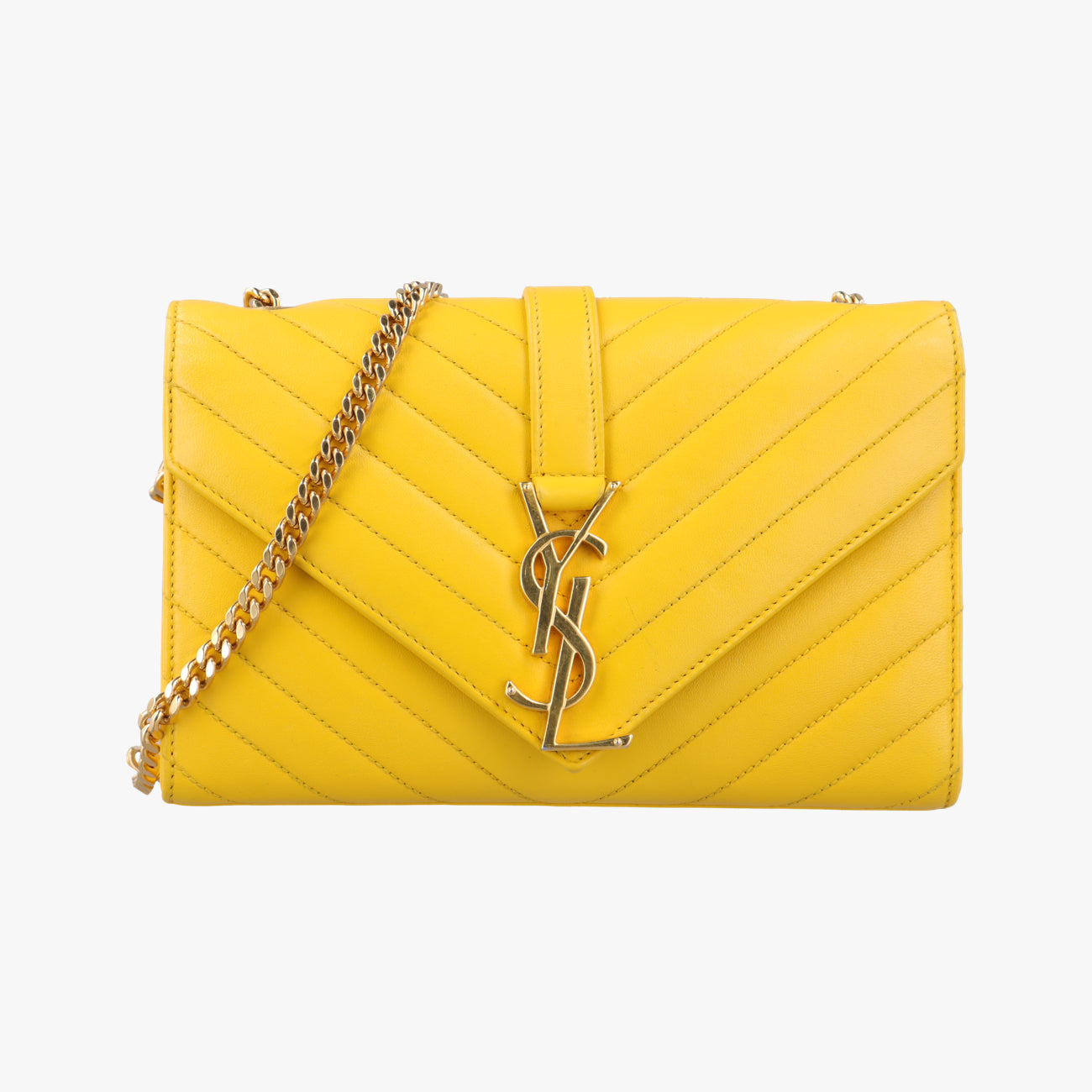 希少　イヴサンローラン　ハンドバッグ　エンボスロゴ　YSL　黄　イエロー 希少 イヴサンローラン ハンドバッグ エンボスロゴ YSL 黄