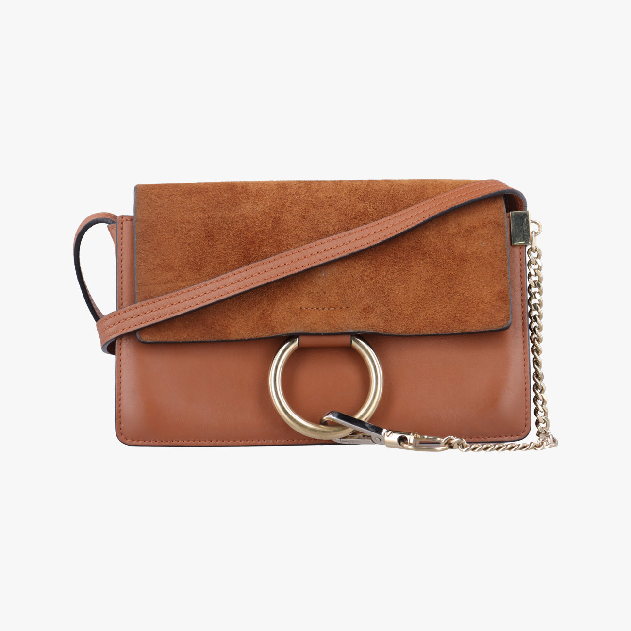o68【美品】クロエ　フェイ　レザー スエード　チェーン　ショルダーバッグ o68【美品】クロエ フェイ レザー スエード チェーン ショルダー