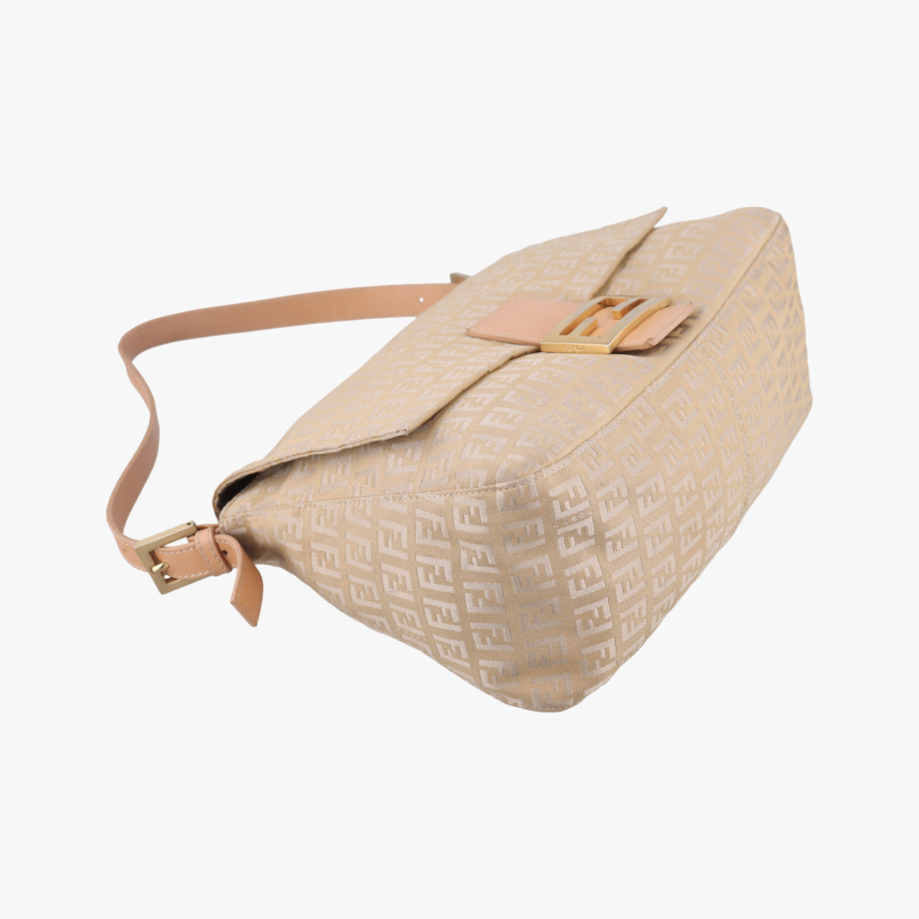 Baguette ZucchinoGoldencanvas x leather8BR001Lot number unknownマンマバケット ズッキーノ柄ゴールドキャンバス×レザー8BR001製番不明