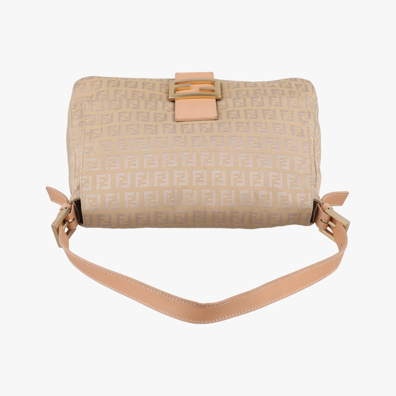 Baguette ZucchinoGoldencanvas x leather8BR001Lot number unknownマンマバケット ズッキーノ柄ゴールドキャンバス×レザー8BR001製番不明