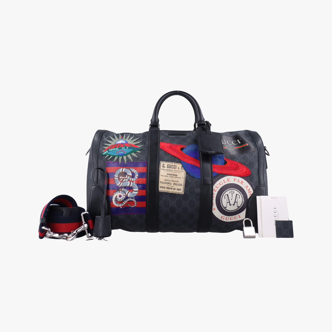 グッチGucciGGスプリーム キャリーオン ダッフルマルチカラーPVC