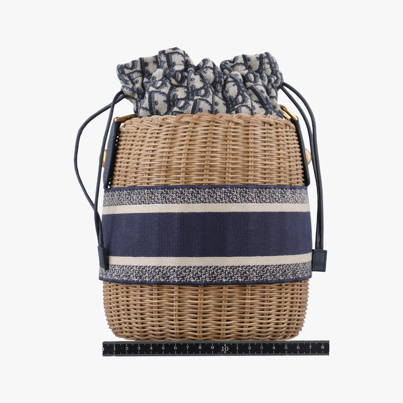 Wicker BasketNavy x Grey x BeigeNatural wicker x Dior oblique jacquard63-MA-1200ウィッカー バケットネイビー×グレー×ベージュナチュラルウィッカー×ディオール オブリーク ジャカード63-MA-1200