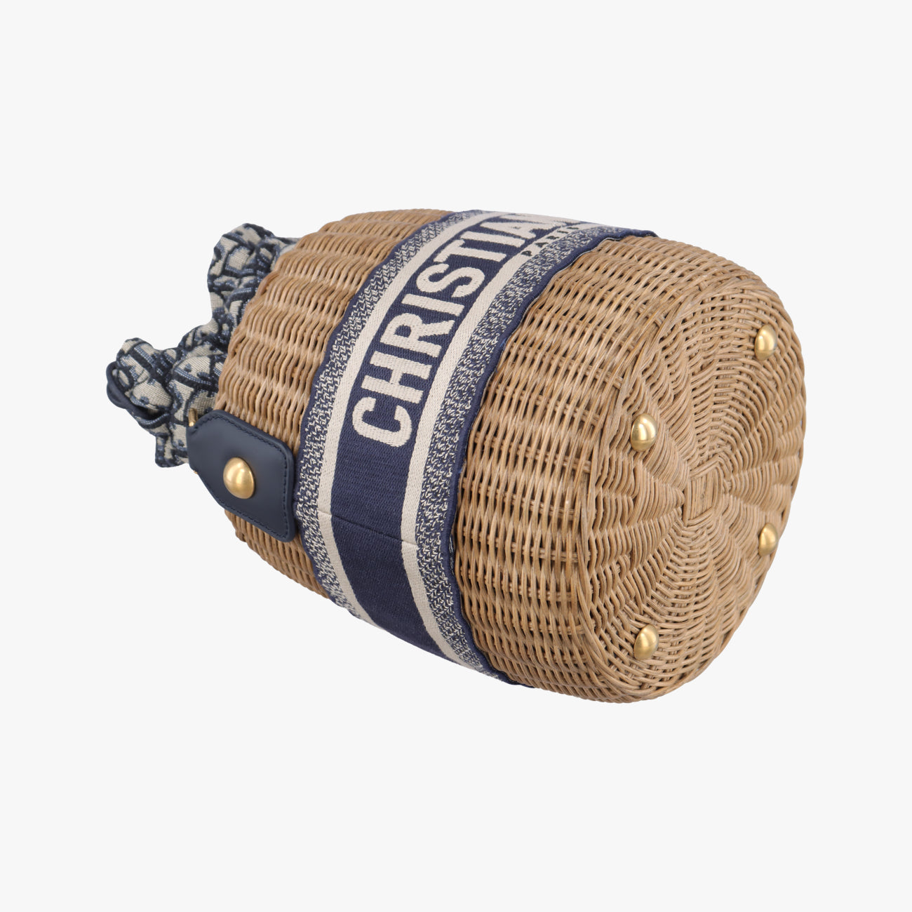 Wicker BasketNavy x Grey x BeigeNatural wicker x Dior oblique jacquard63-MA-1200ウィッカー バケットネイビー×グレー×ベージュナチュラルウィッカー×ディオール オブリーク ジャカード63-MA-1200