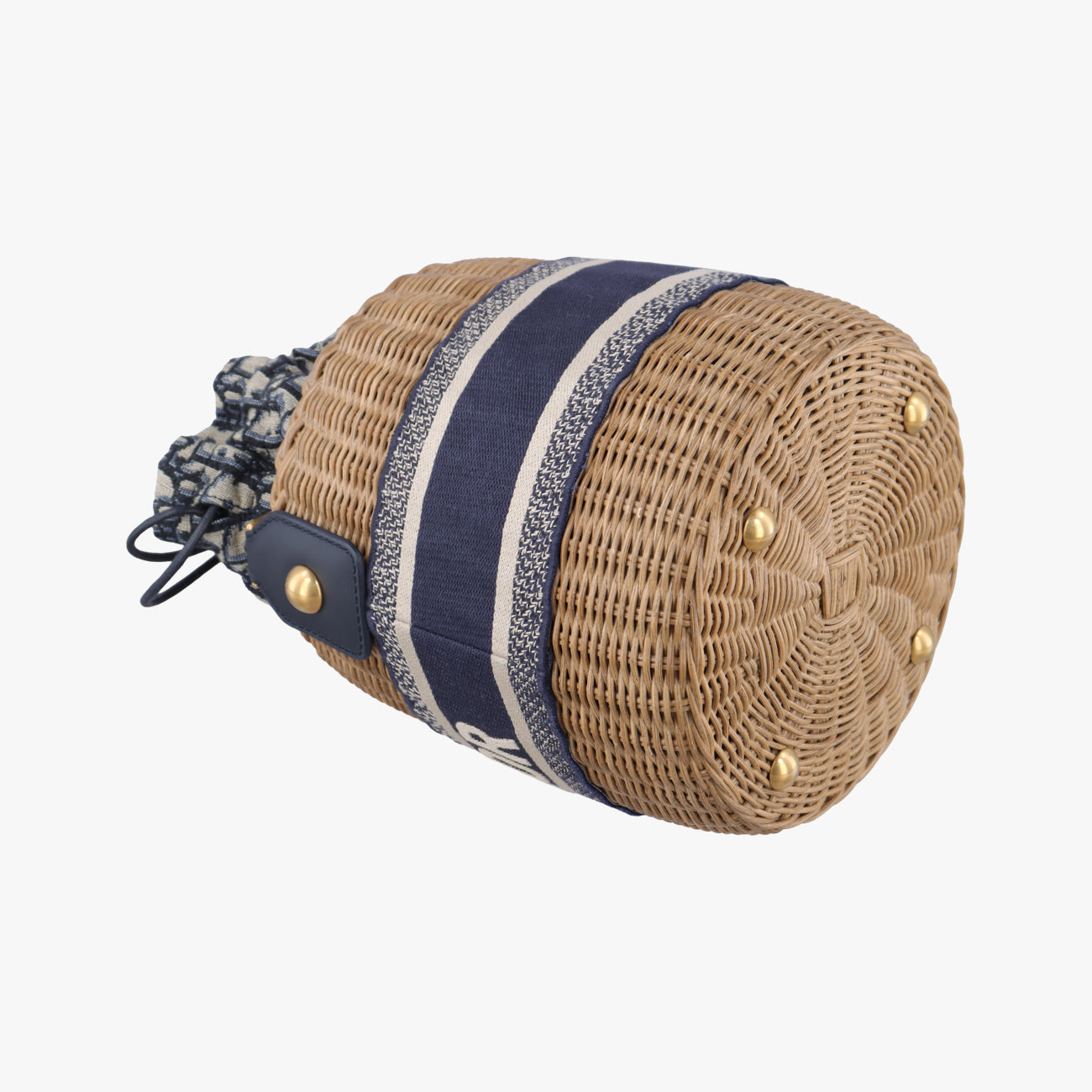 Wicker BasketNavy x Grey x BeigeNatural wicker x Dior oblique jacquard63-MA-1200ウィッカー バケットネイビー×グレー×ベージュナチュラルウィッカー×ディオール オブリーク ジャカード63-MA-1200