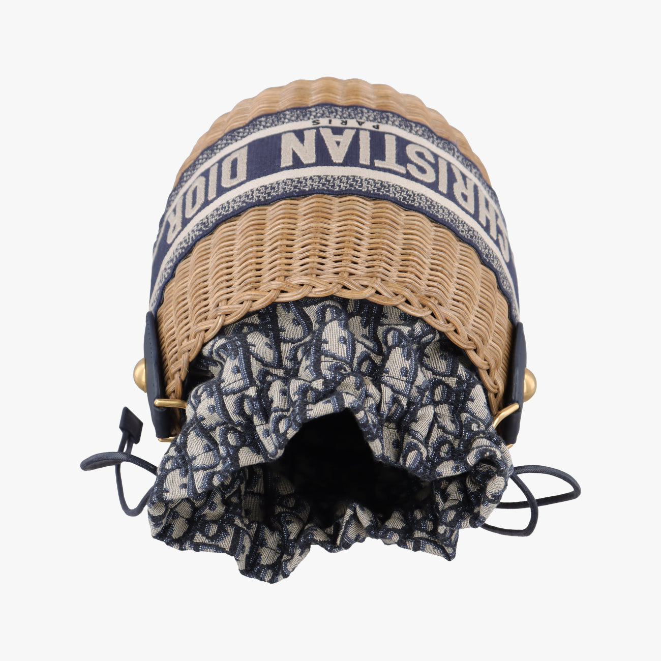 Wicker BasketNavy x Grey x BeigeNatural wicker x Dior oblique jacquard63-MA-1200ウィッカー バケットネイビー×グレー×ベージュナチュラルウィッカー×ディオール オブリーク ジャカード63-MA-1200