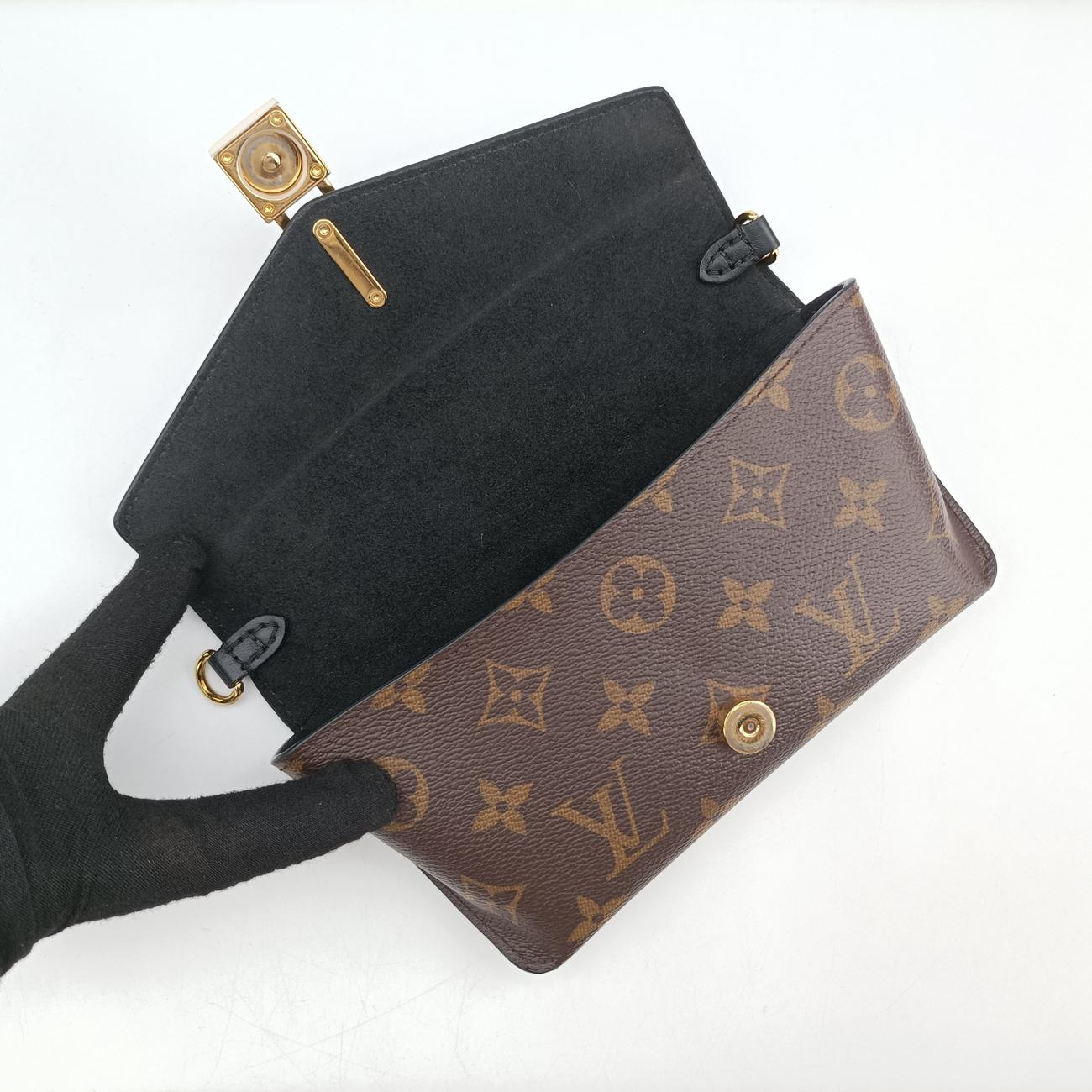 Padlock on strapBrown×Noir Monogram canvas×leatherM80559ICチップパドロックオンストラップモノグラム/ブラウン系×ノワールモノグラムキャンバス×カーフレザーM80559ICチップ