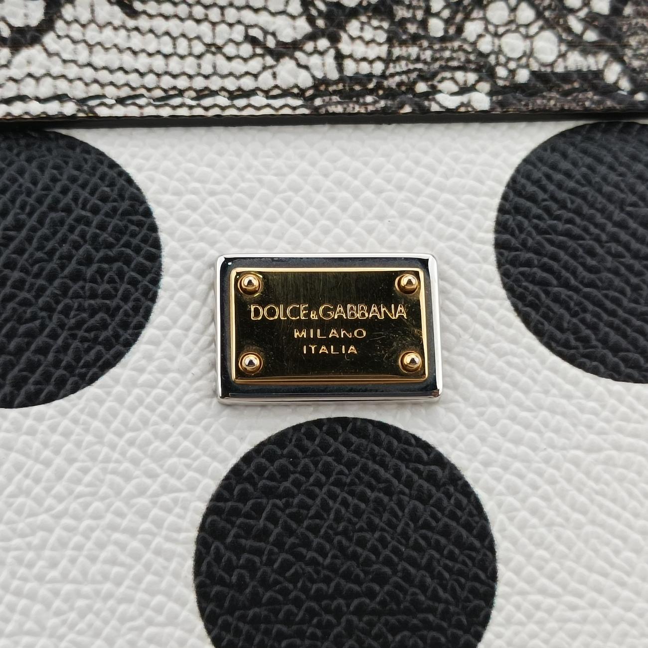 Polka Dot Medium Miss SicilyWhite x Red x BlackLeather40ポルカドットミディアムミスシシリーホワイト x レッド×ブラックレザー40