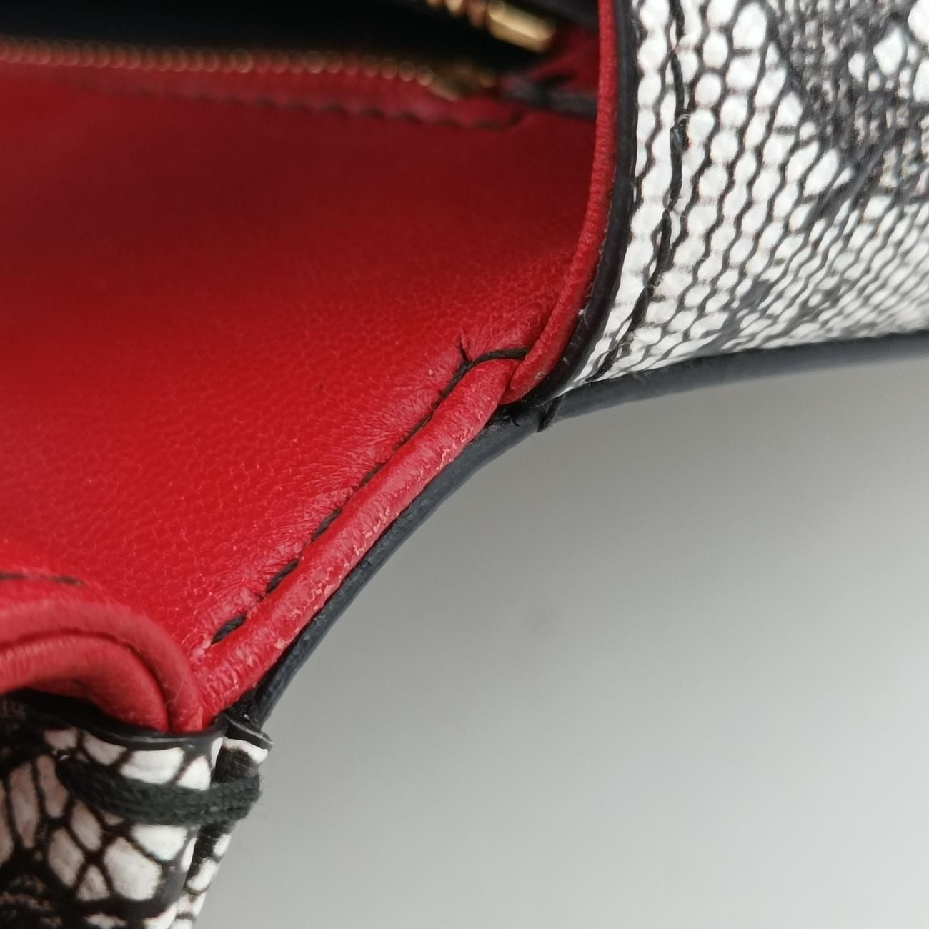 Polka Dot Medium Miss SicilyWhite x Red x BlackLeather40ポルカドットミディアムミスシシリーホワイト x レッド×ブラックレザー40