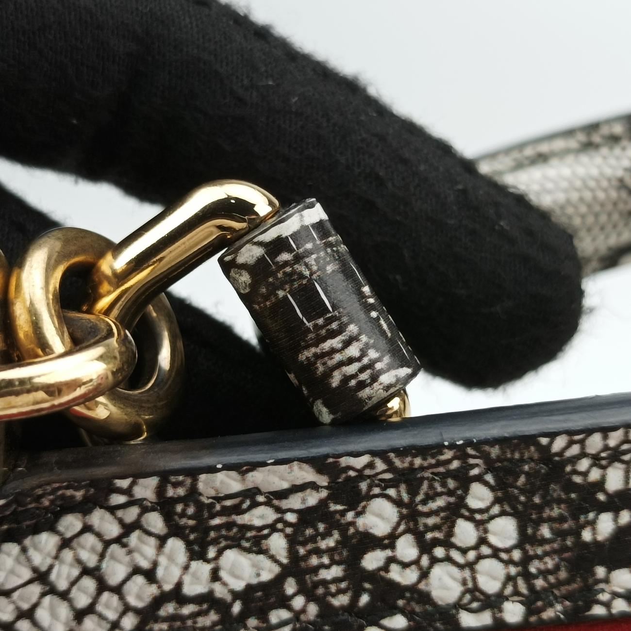 Polka Dot Medium Miss SicilyWhite x Red x BlackLeather40ポルカドットミディアムミスシシリーホワイト x レッド×ブラックレザー40