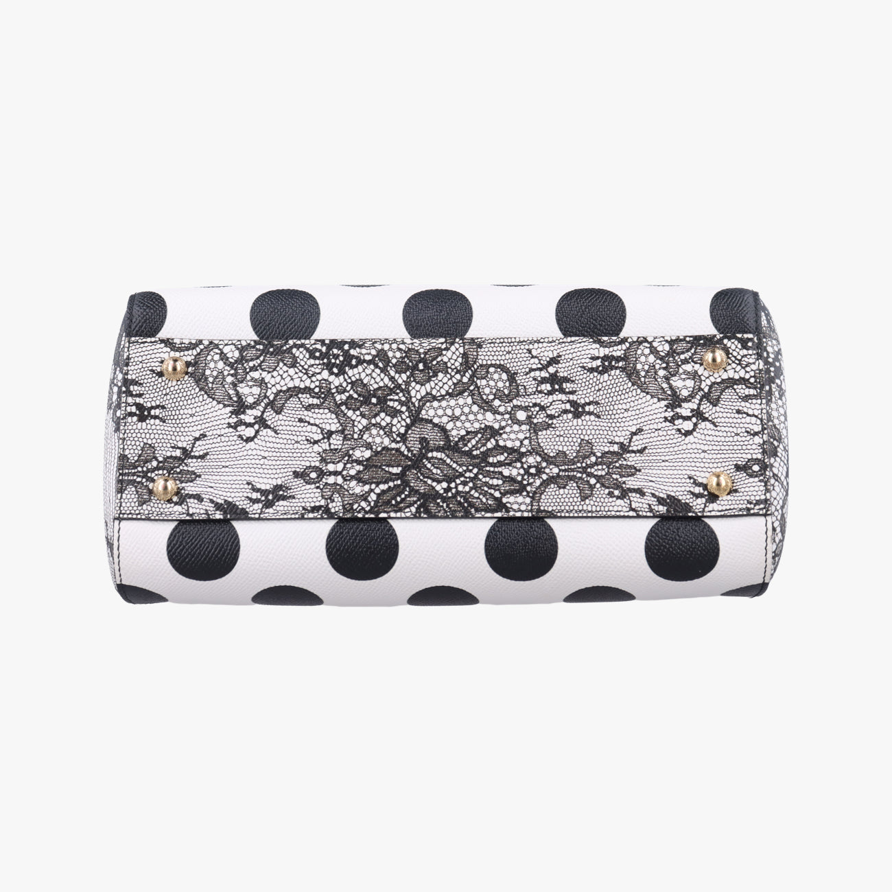 Polka Dot Medium Miss SicilyWhite x Red x BlackLeather40ポルカドットミディアムミスシシリーホワイト x レッド×ブラックレザー40