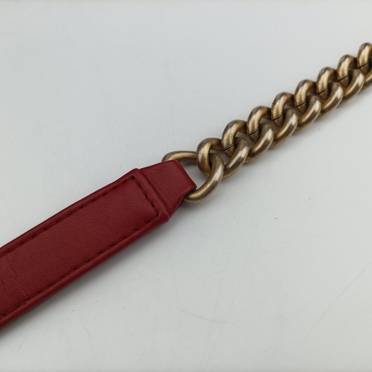 BOY CHANELRed×blacklambskinA6708623337077ボーイシャネルレッド×ブラックラムスキンA6708623337077