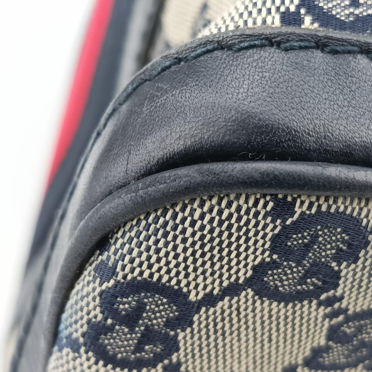 Sherry LineNavy×red×beigecanvas x leather247205A014117933シェリーラインネイビー×レッド×ベージュキャンバス×レザー247205A014117933