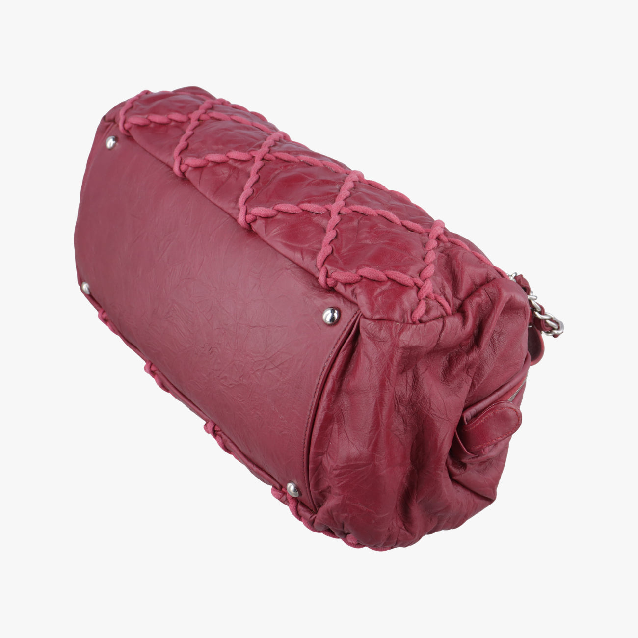 Ultra Stitch BowlerBordeauxLeatherA6652215195720ウルトラステッチボウラーボルドーレザーA6652215195720