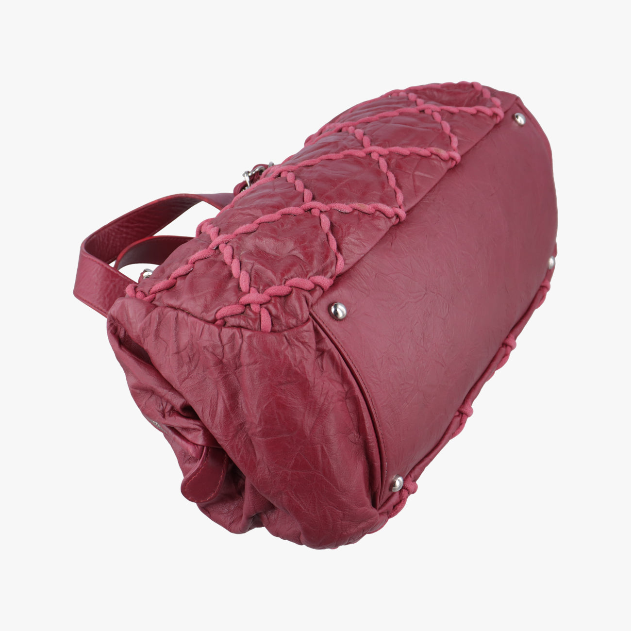 Ultra Stitch BowlerBordeauxLeatherA6652215195720ウルトラステッチボウラーボルドーレザーA6652215195720