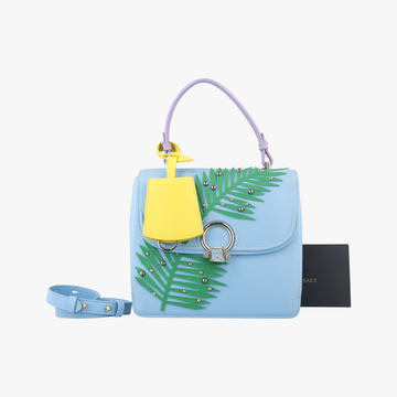 leaf pattern MEDUSABlue x Green x Purple x YellowLeatherCLG 609 094 012 163リーフ パターン メデューサブルー×グリーン×パープル×イエローレザーCLG 609 094 012 163