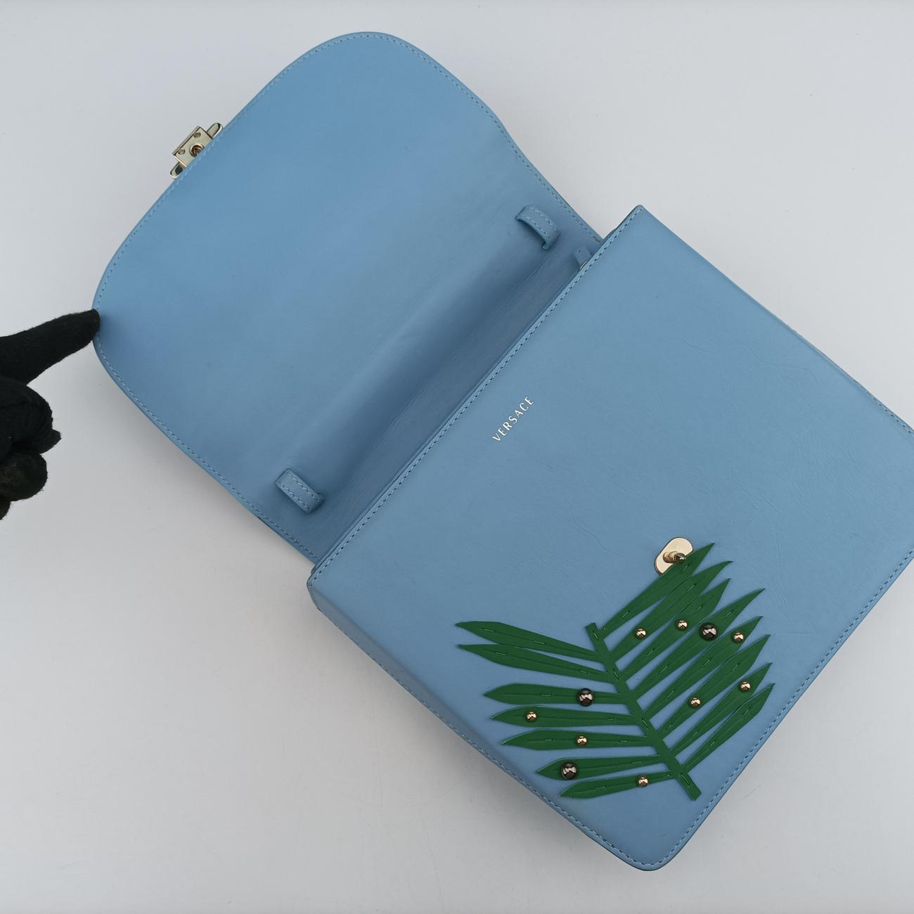 leaf pattern MEDUSABlue x Green x Purple x YellowLeatherCLG 609 094 012 163リーフ パターン メデューサブルー×グリーン×パープル×イエローレザーCLG 609 094 012 163