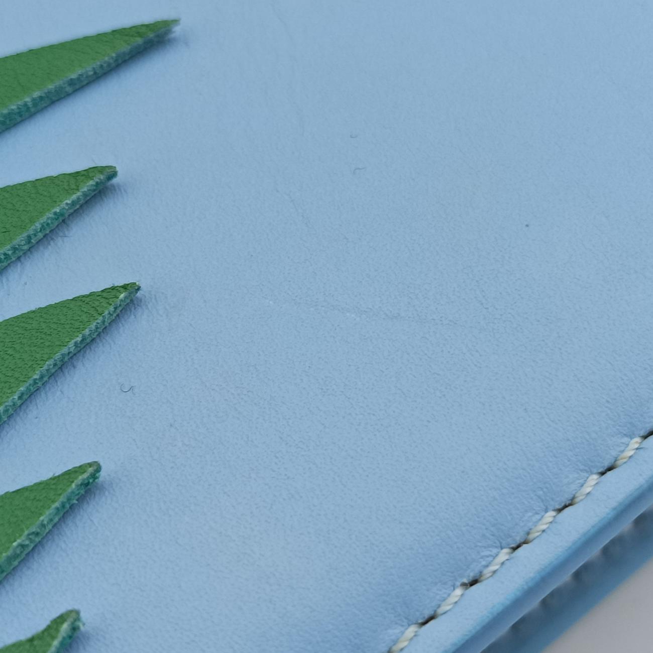 leaf pattern MEDUSABlue x Green x Purple x YellowLeatherCLG 609 094 012 163リーフ パターン メデューサブルー×グリーン×パープル×イエローレザーCLG 609 094 012 163