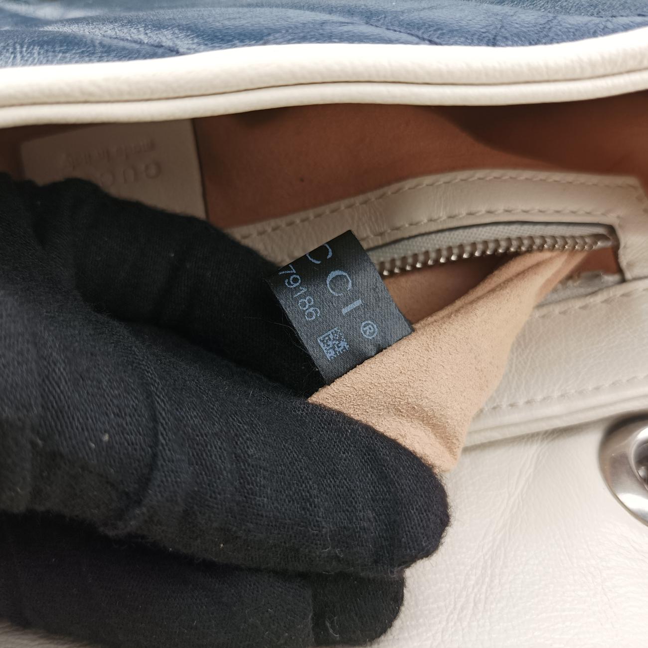 GG MarmontBlue×whiteLeather443497D031879186GGマーモントブルー×ホワイトレザー443497D031879186