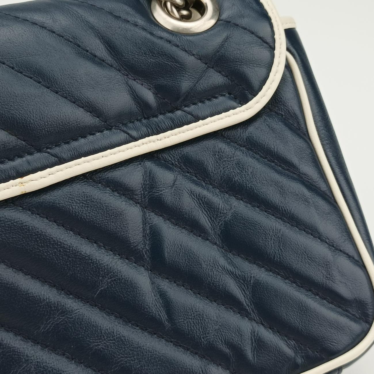 GG MarmontBlue×whiteLeather443497D031879186GGマーモントブルー×ホワイトレザー443497D031879186