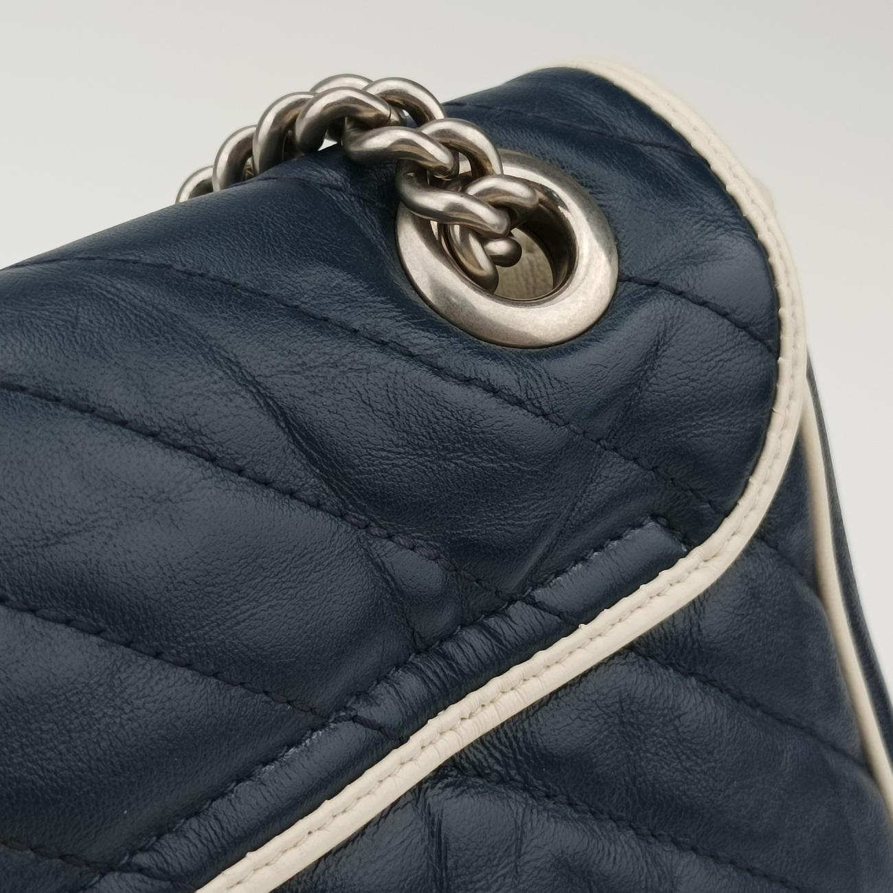 GG MarmontBlue×whiteLeather443497D031879186GGマーモントブルー×ホワイトレザー443497D031879186