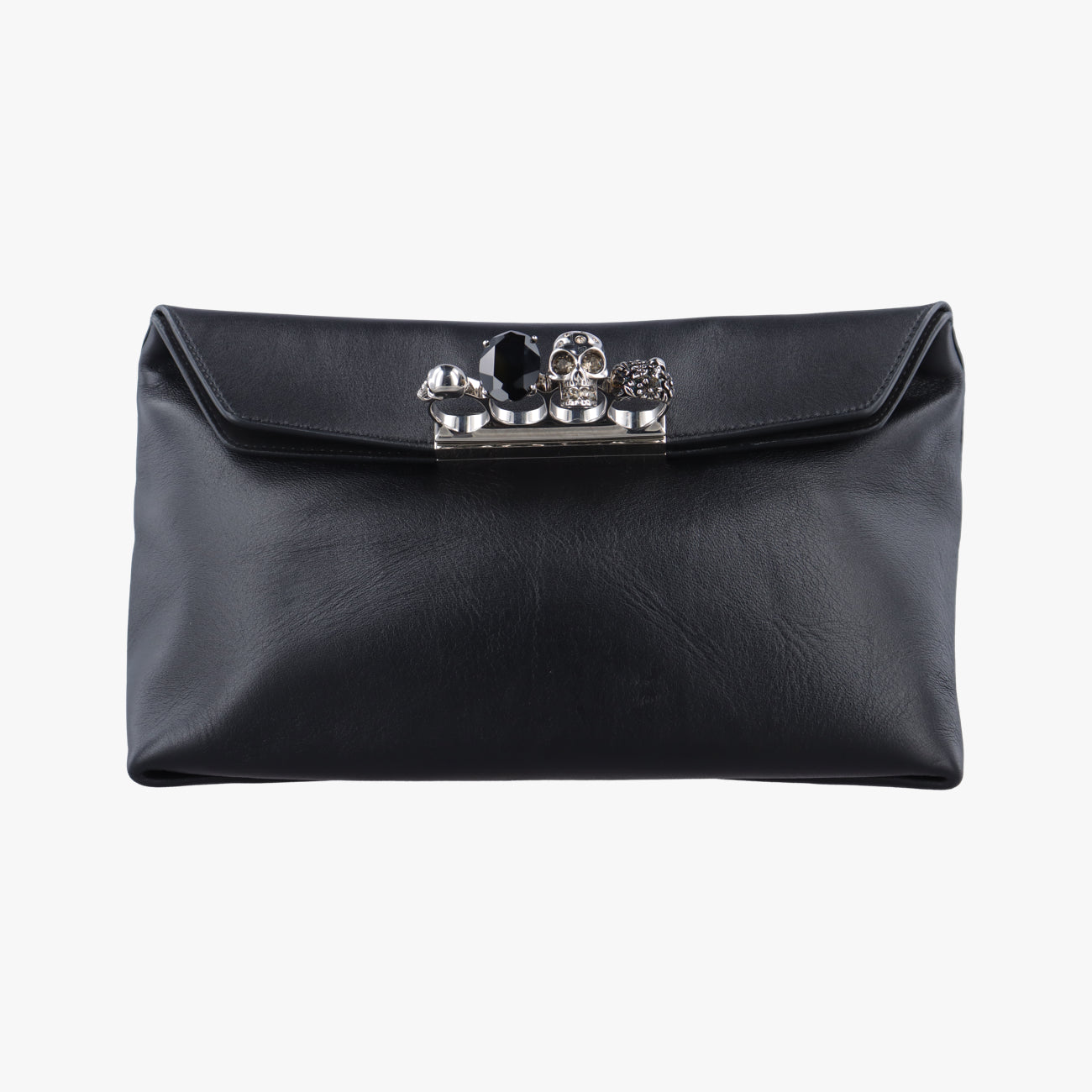 Nappa Skull Four RingBlackLeather631864 494885ナッパスカルフォーリングブラックレザー631864 494885