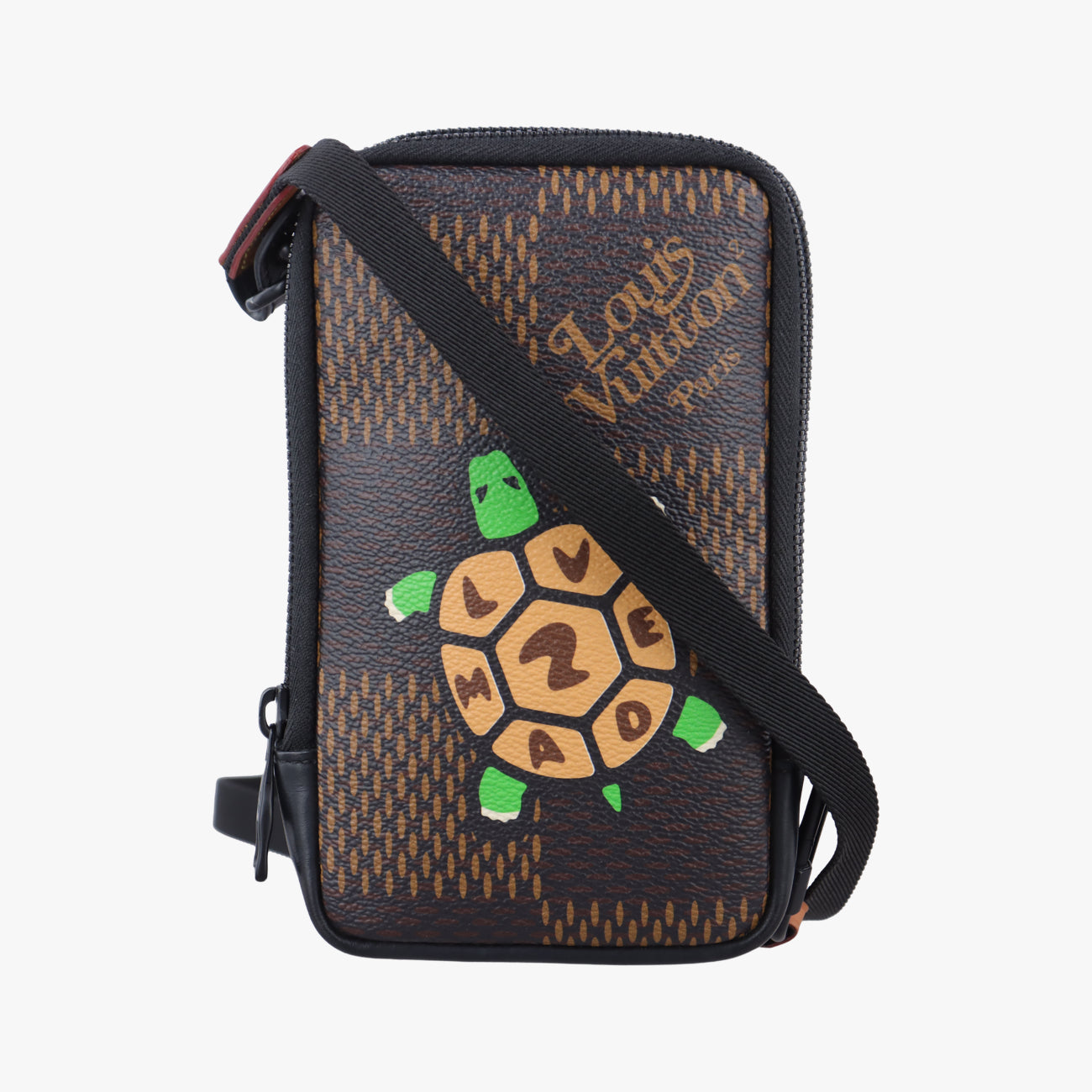 NIGO collaboration Double phone pouchEBENEDamier GiantN40377TR2250NIGOコラボ ダブルフォンポーチエベヌダミエ ジャイアントN40377TR2250