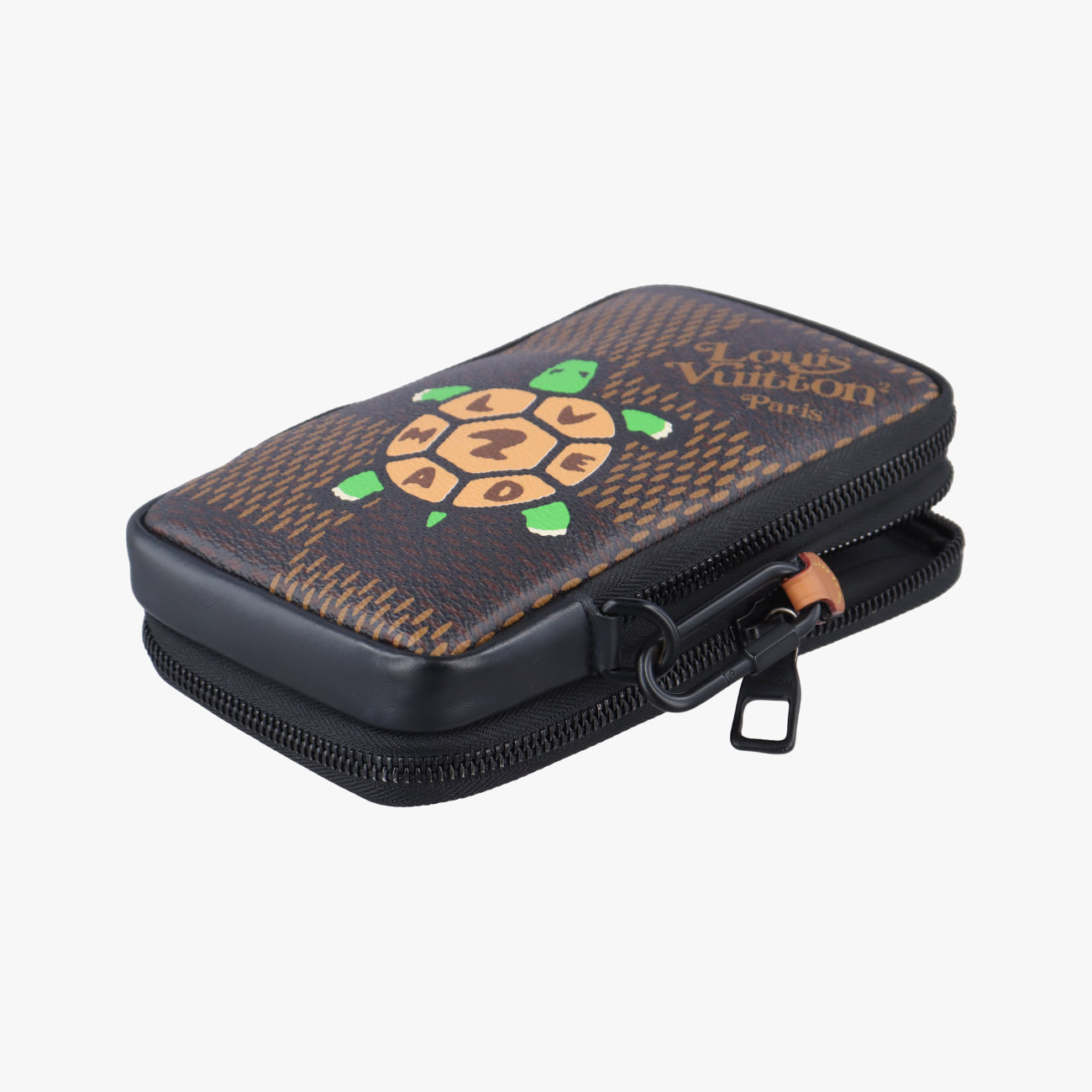 NIGO collaboration Double phone pouchEBENEDamier GiantN40377TR2250NIGOコラボ ダブルフォンポーチエベヌダミエ ジャイアントN40377TR2250