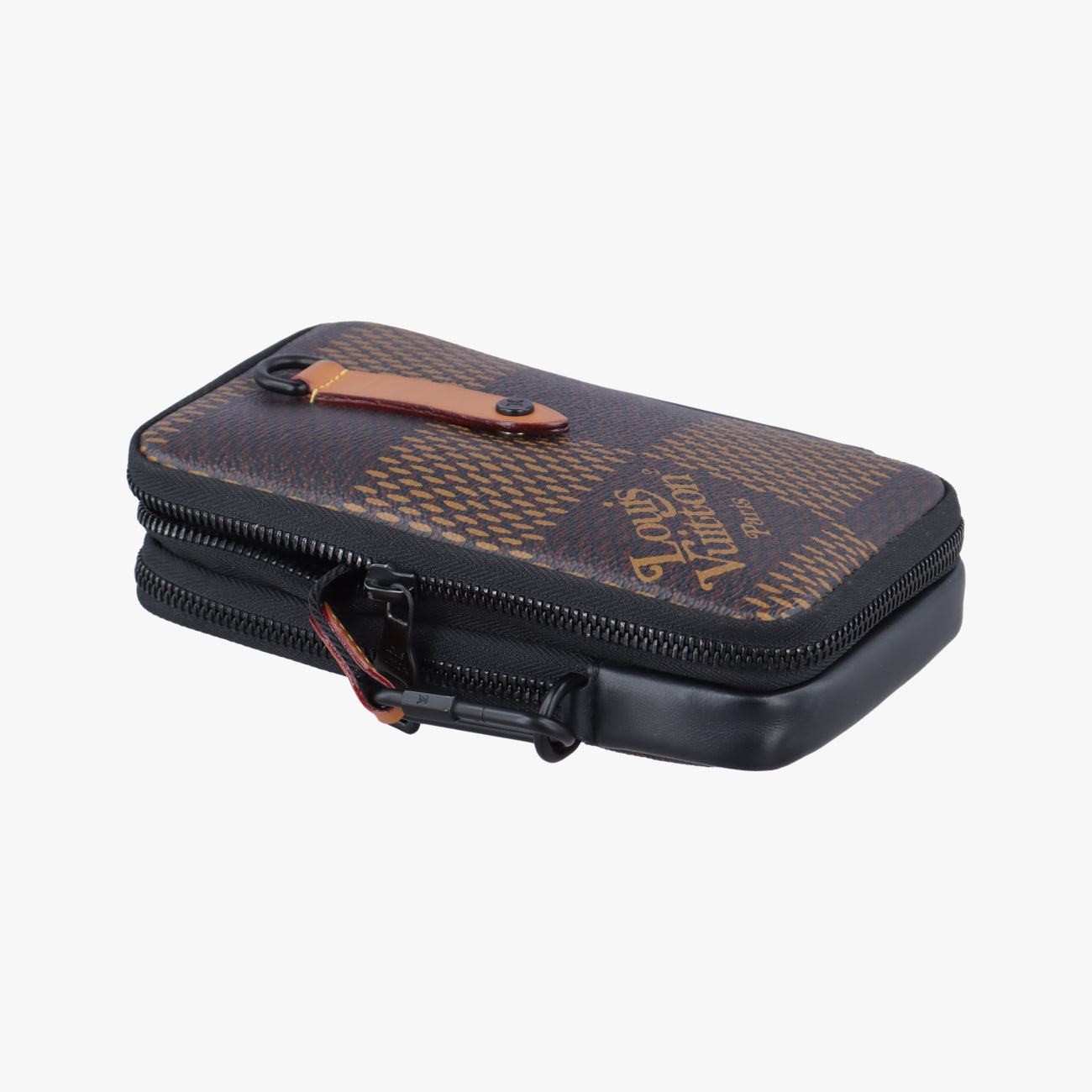 NIGO collaboration Double phone pouchEBENEDamier GiantN40377TR2250NIGOコラボ ダブルフォンポーチエベヌダミエ ジャイアントN40377TR2250