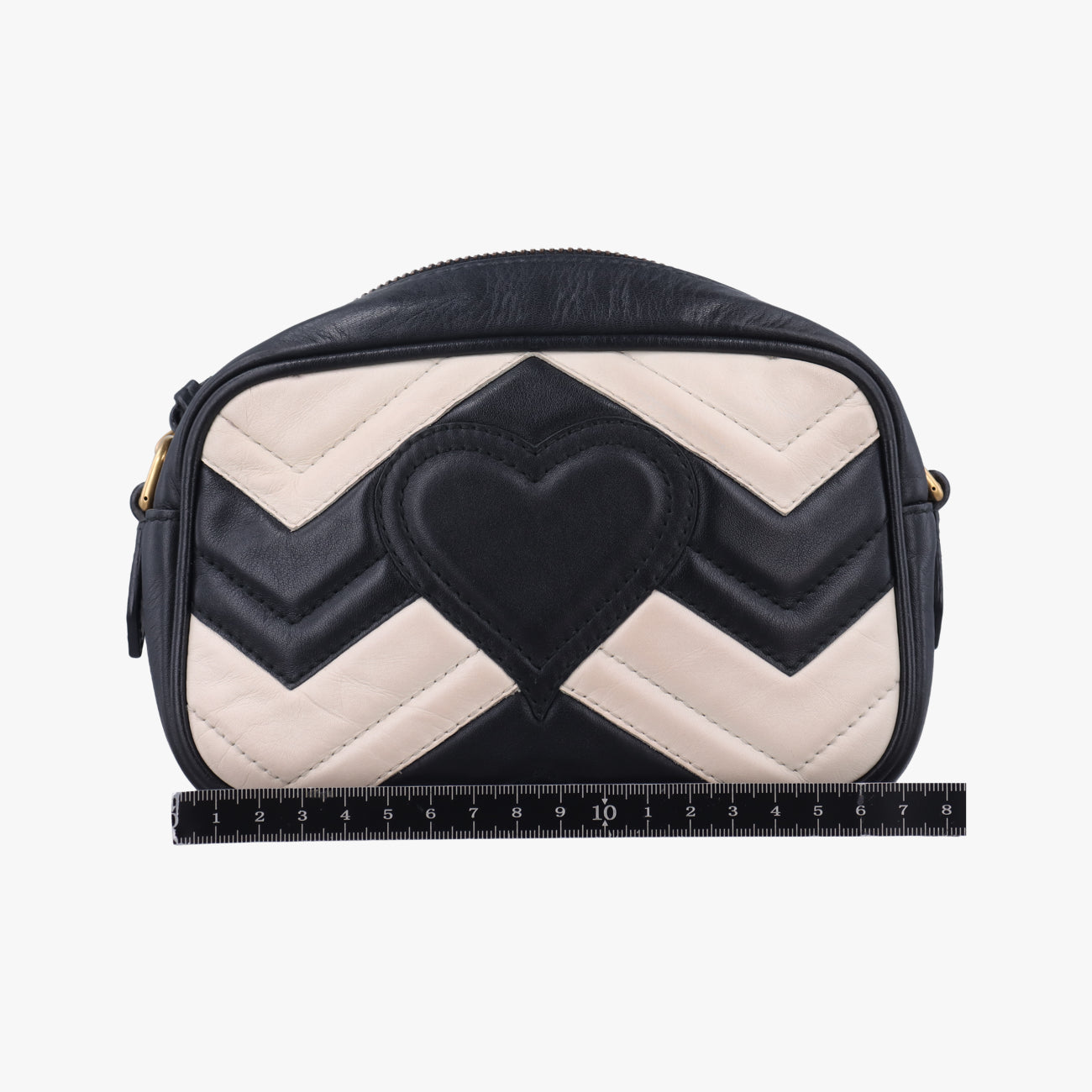 GG MarmontBlack×whiteLeather448065C021215570GGマーモントブラック×ホワイトレザー448065C021215570