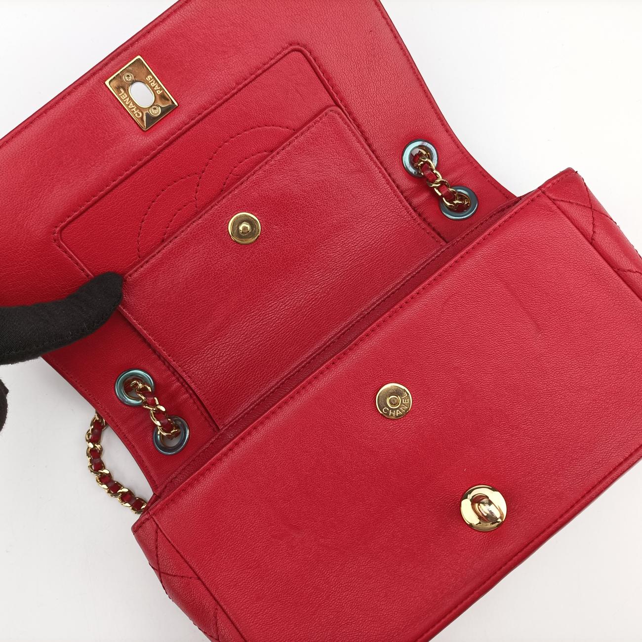 Mademoiselle turn lockRedlambskinA9308323094026マドモアゼル ターンロックレッドラムスキンA9308323094026