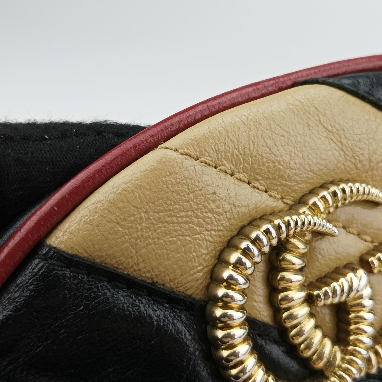 GG MarmontBlack x Beige x RedLeather550154C028971545GGマーモントブラック×ベージュ×レッドレザー550154C028971545