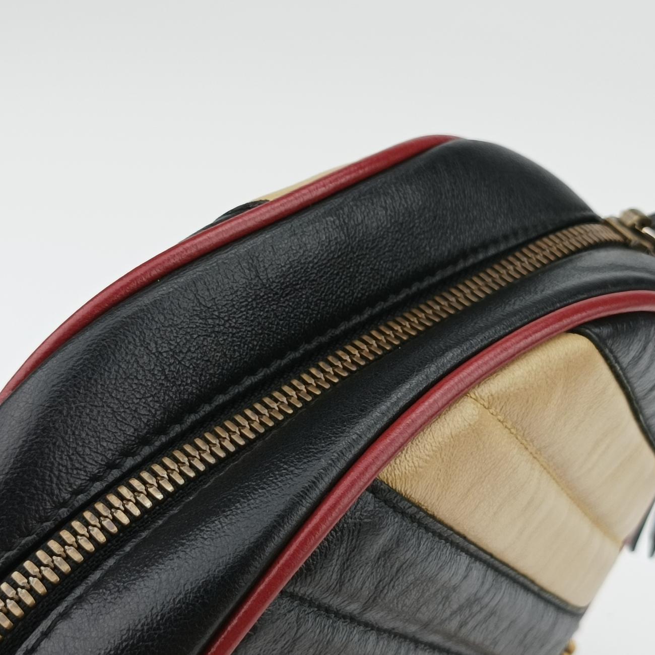 GG MarmontBlack x Beige x RedLeather550154C028971545GGマーモントブラック×ベージュ×レッドレザー550154C028971545