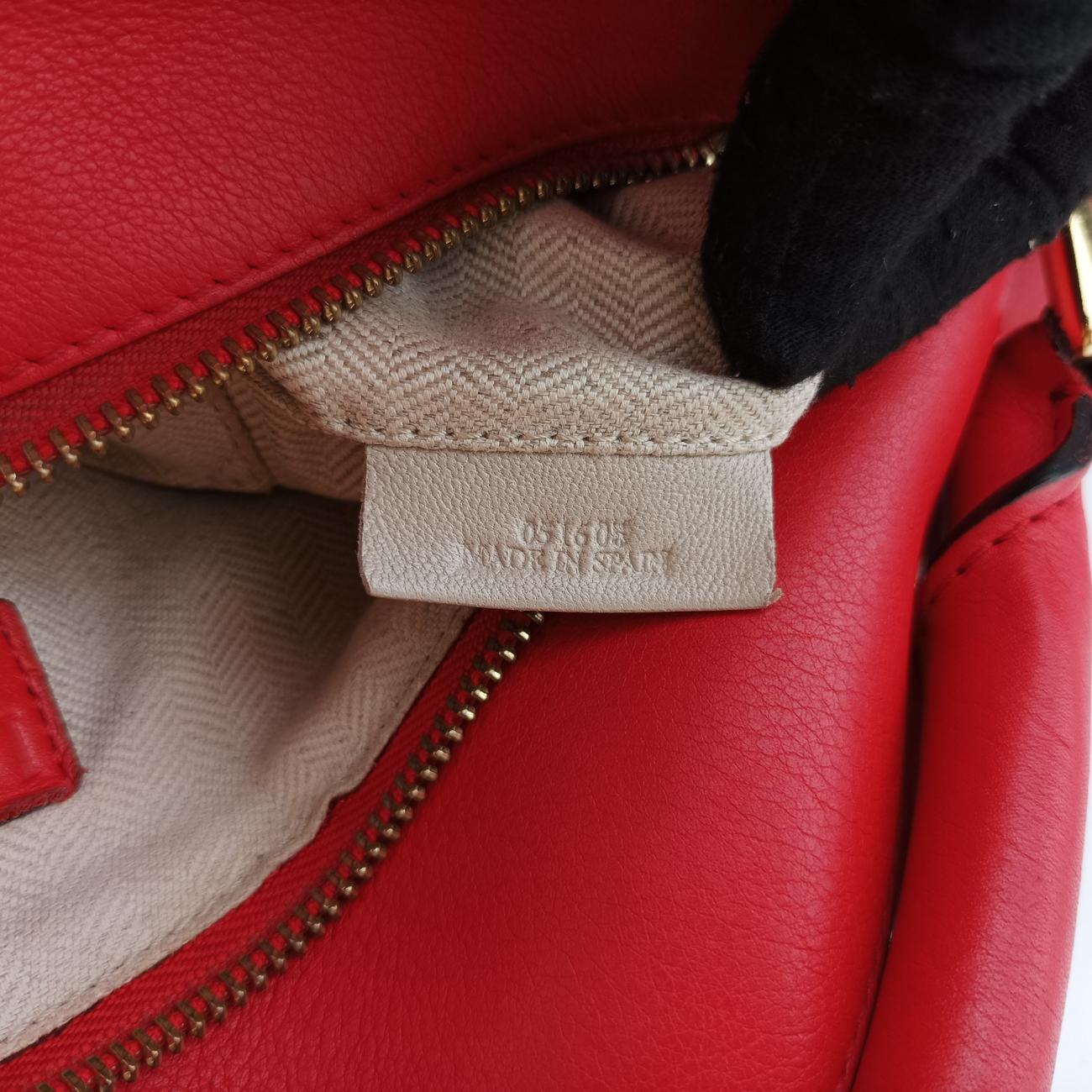 Puzzle Bag MediumRedLeather051605パズルバッグ ミディアムレッドレザー051605
